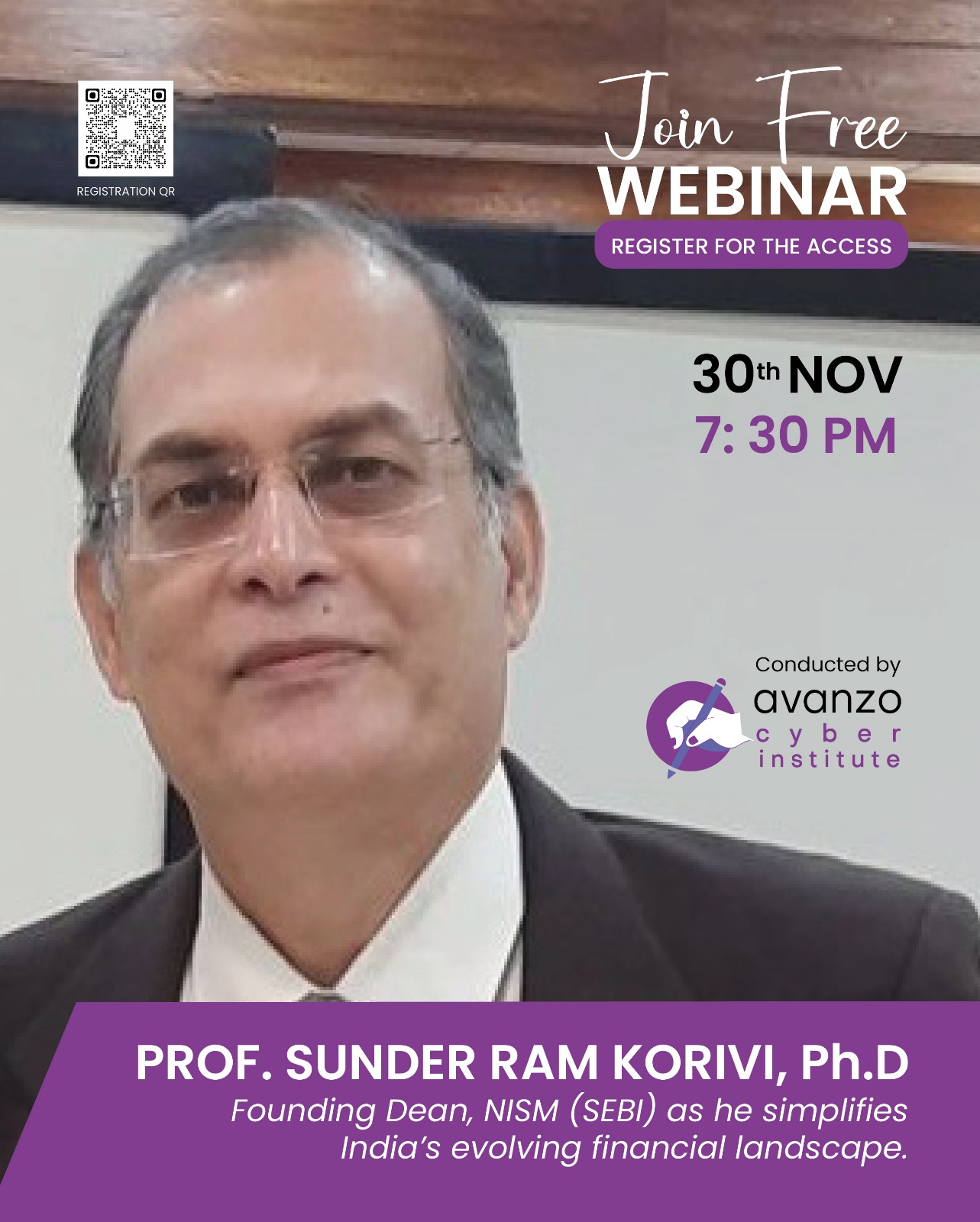 Webinar Poster - Prof. Sunder Ram Korivi